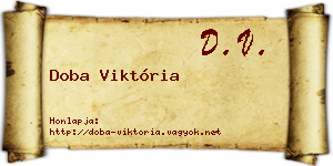 Doba Viktória névjegykártya